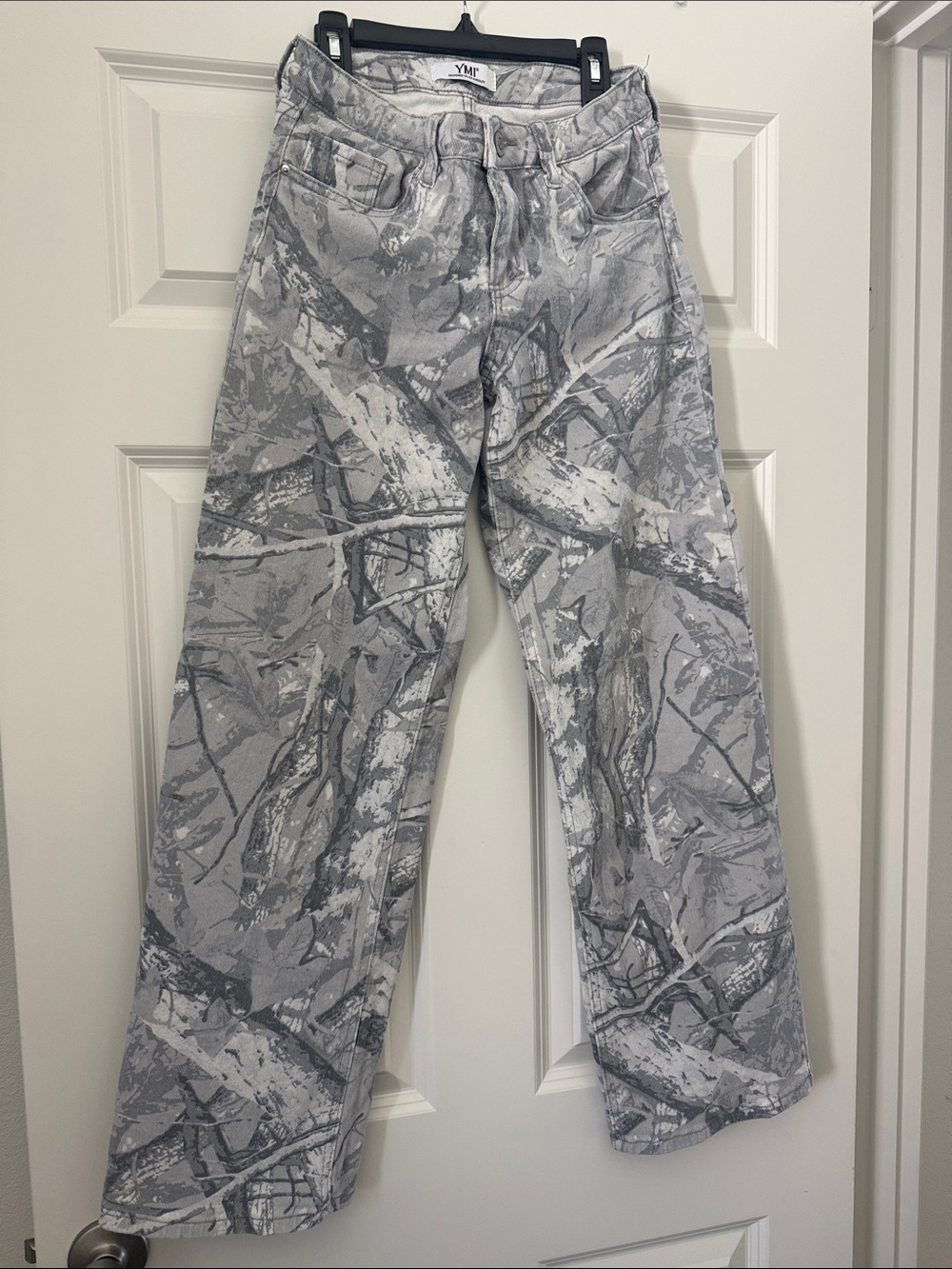 YMI Gray Camouflage Straight Leg Jeans